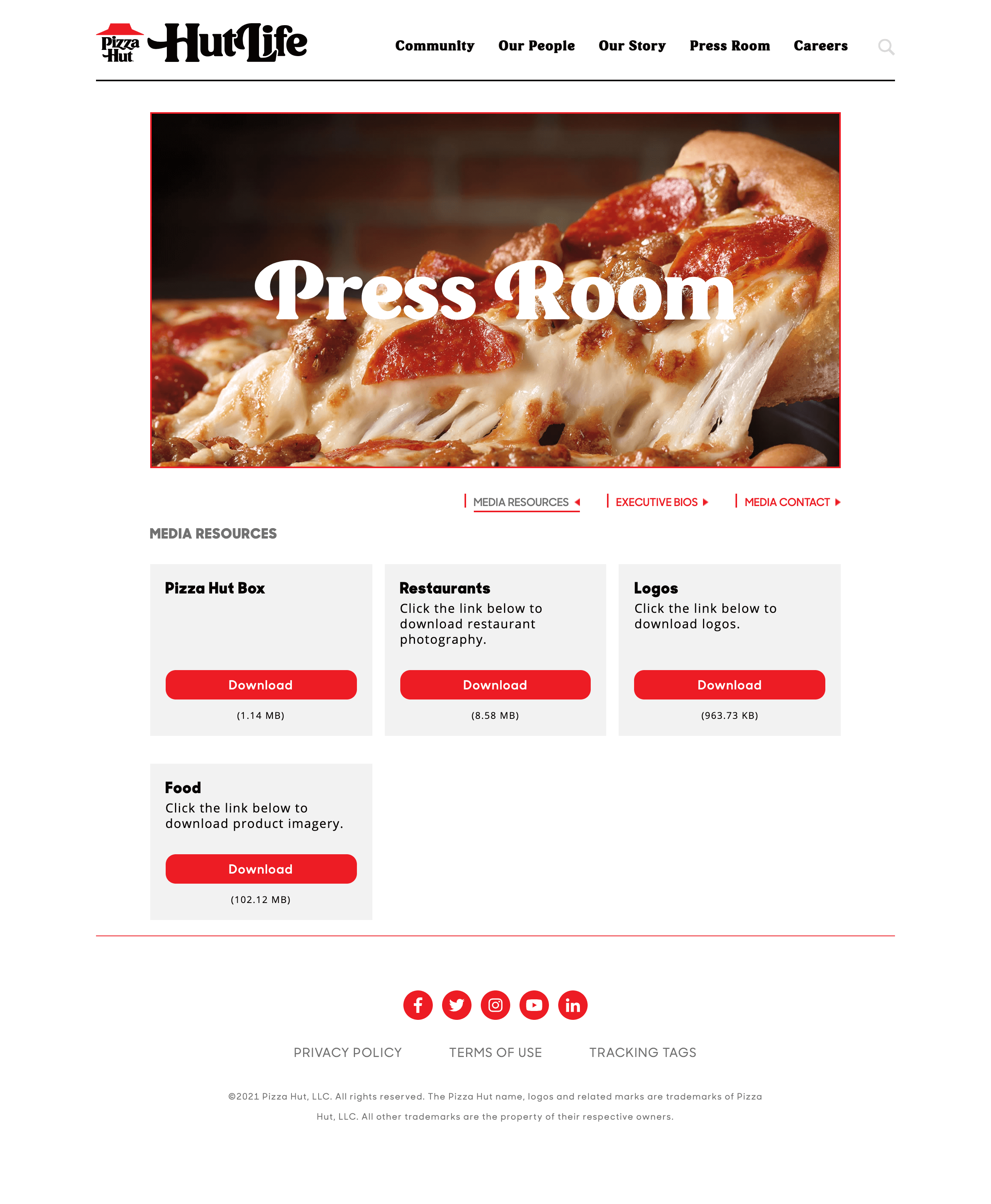 Pizza Hut press kit