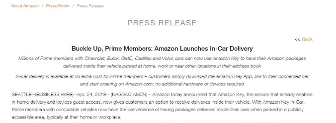 Amazon press release