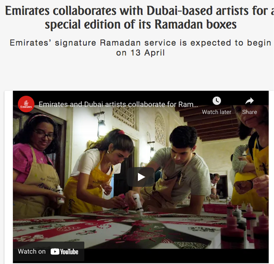 Emirates press release